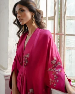 Pink Athina Embroidered Kaftan
