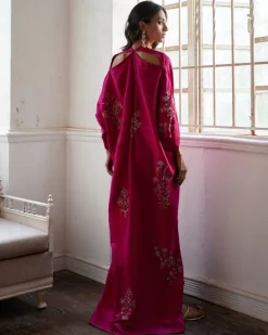 Pink Athina Embroidered Kaftan
