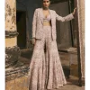 Pink Dori Work Jacket And Sharara Set