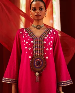 Pink Embroidered Co-Ord Set