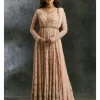 Pink Georgette Front Open Jacket Set