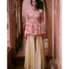 Pink Modern Peplum Set