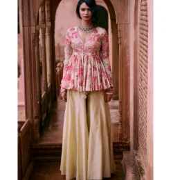 Pink Modern Peplum Set