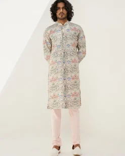 Pink Mosaiq Garden Kurta Set