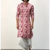Pink Peonies Printed Kurta Set