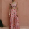 Pink Printed & Intricately Embroidered Co-Ord Set