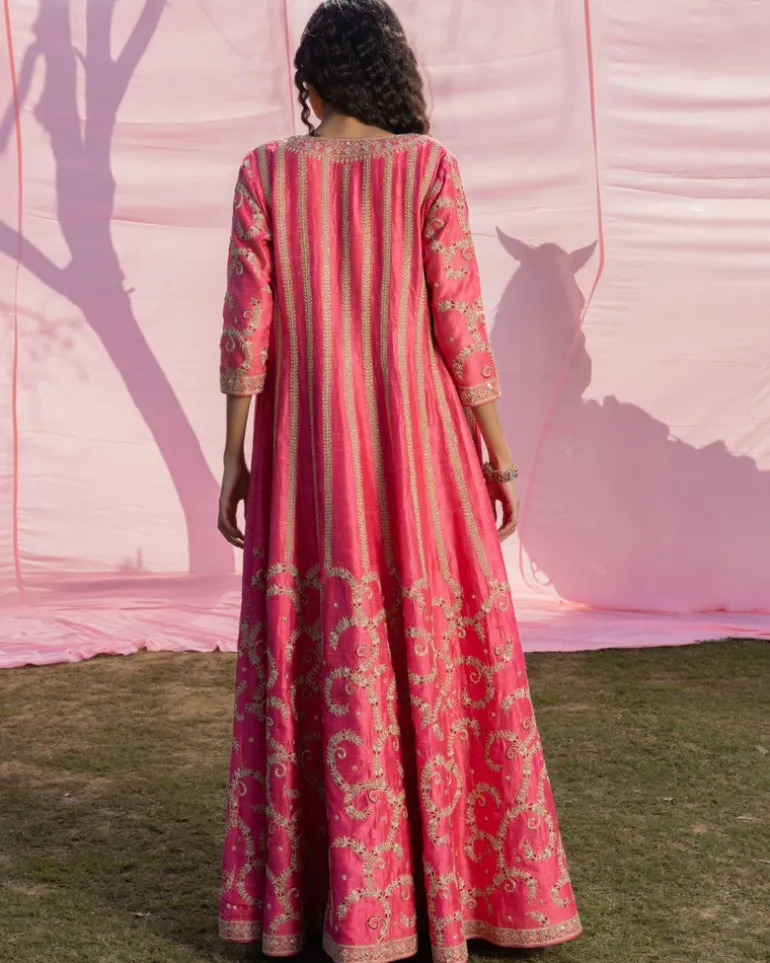 Pink Rani Sa Anarkali Set