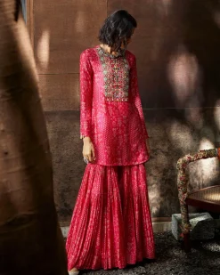 Pink Sharara Set