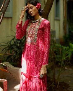 Pink Sharara Set
