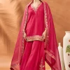 Pink Trikone Sharara Set