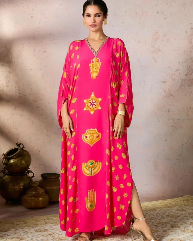 Pink Trinkets Kaftan