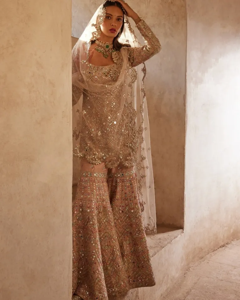 Pink Trishya Gharara Set