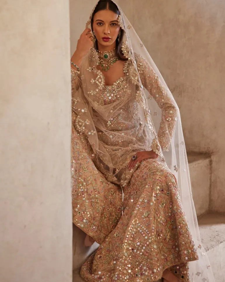 Pink Trishya Gharara Set