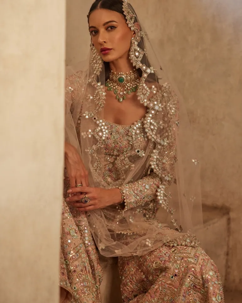 Pink Trishya Gharara Set