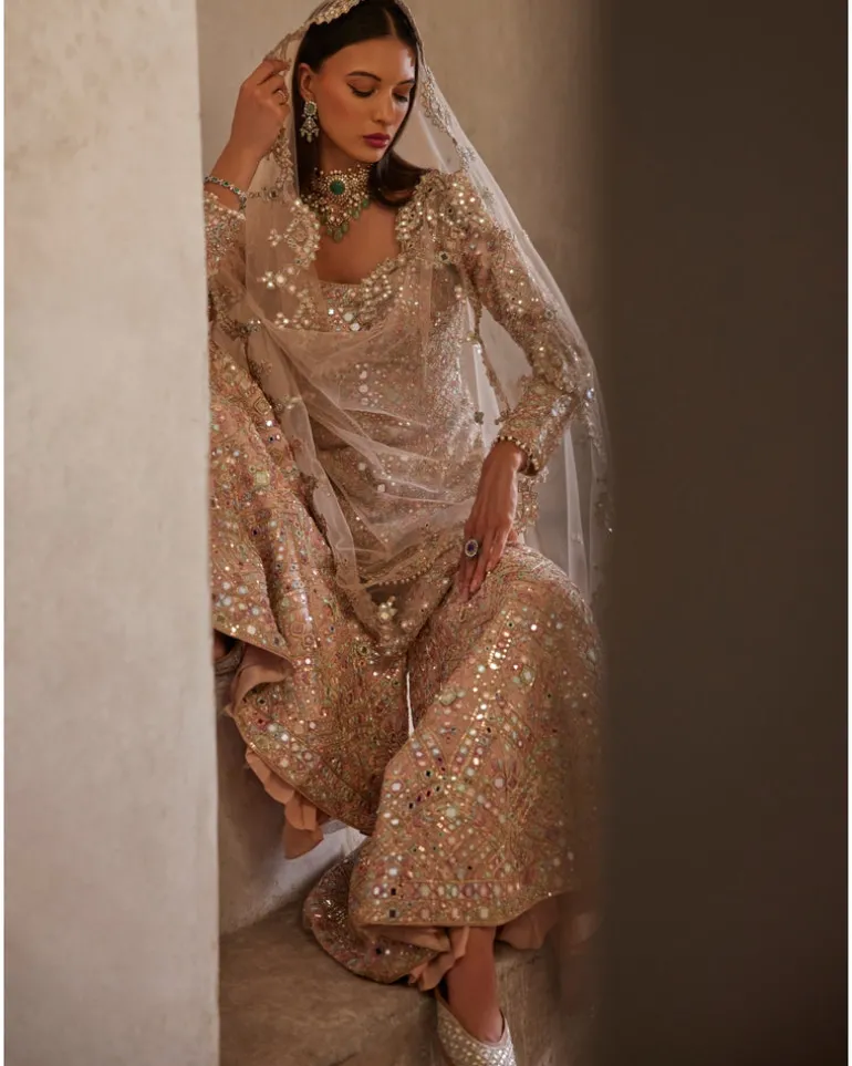 Pink Trishya Gharara Set