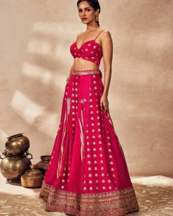 Pink Whispering Lily Lehenga Set
