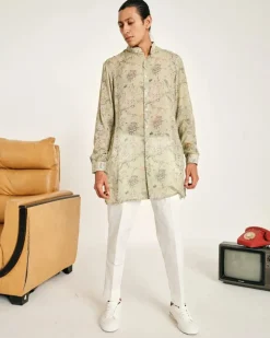 Pista Gulfam Malai Cotton Kurta Pajama Set