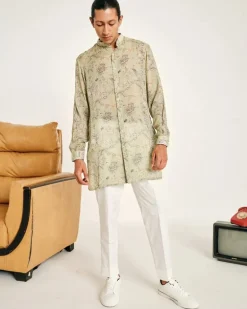 Pista Gulfam Malai Cotton Kurta Pajama Set