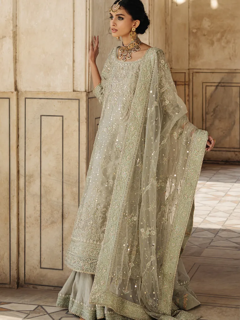 Pistachio Tissue Side Slit Dress