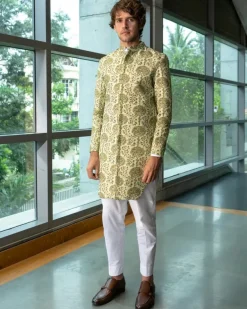 Pistachio Tree Of Life Achkan Set
