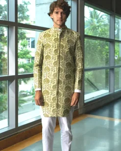Pistachio Tree Of Life Achkan Set