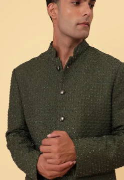 Plant Highlighted Sherwani Set
