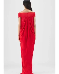 Pleated Cowl Dress