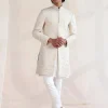 Pooran Ivory Embroidery Sherwani
