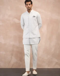 Powder Blue Inara 3.0 Foe Nehru Jacket Set