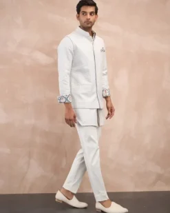 Powder Blue Inara 3.0 Foe Nehru Jacket Set