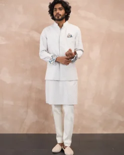 Powder Blue Inara 3.0 Straight Nehru Jacket Set