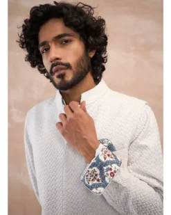 Powder Blue Inara 3.0 Straight Nehru Jacket Set