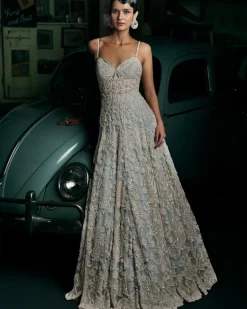 Powder Blue Pearl Gown