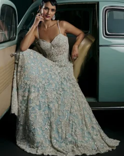 Powder Blue Pearl Gown