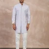 Powder Blue Pink Kairos Foe Kurta Set