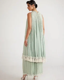 Powder Mint Green Chandelier Drop Kurta Set