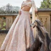 Powder Peach Peal Lehenga Set