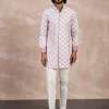 Powder Pink Blue Kairos Foe Kurta Set