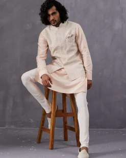 Powder Pink Dori Kurta Set