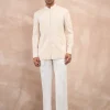 Powder Pink Half Moon Dori Bandhgala Set