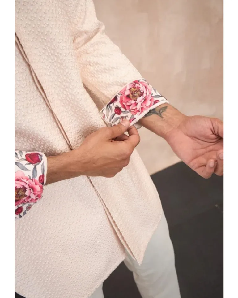 Powder Pink Inara 3.0 Foe Nehru Jacket Set