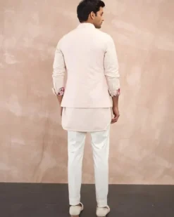 Powder Pink Inara 3.0 Foe Nehru Jacket Set