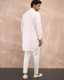 Powder Pink Inara Motif Foe & Sb Kurta Set