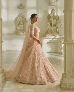 Powder Pink Sequin Lehenga Set
