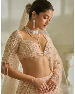 Powder Pink Sequin Lehenga Set
