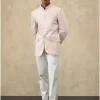 Powder Pink Start Embroidery Bandhgala Set