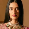 Pratima Green Mother of Pearl Necklace Set