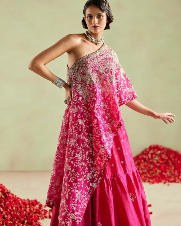 Preetha Kaftan Lehenga Set