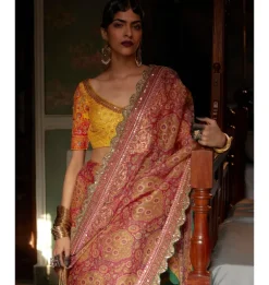 Print Organza Sari Set
