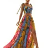 Printed Corset Top & Skirt Set